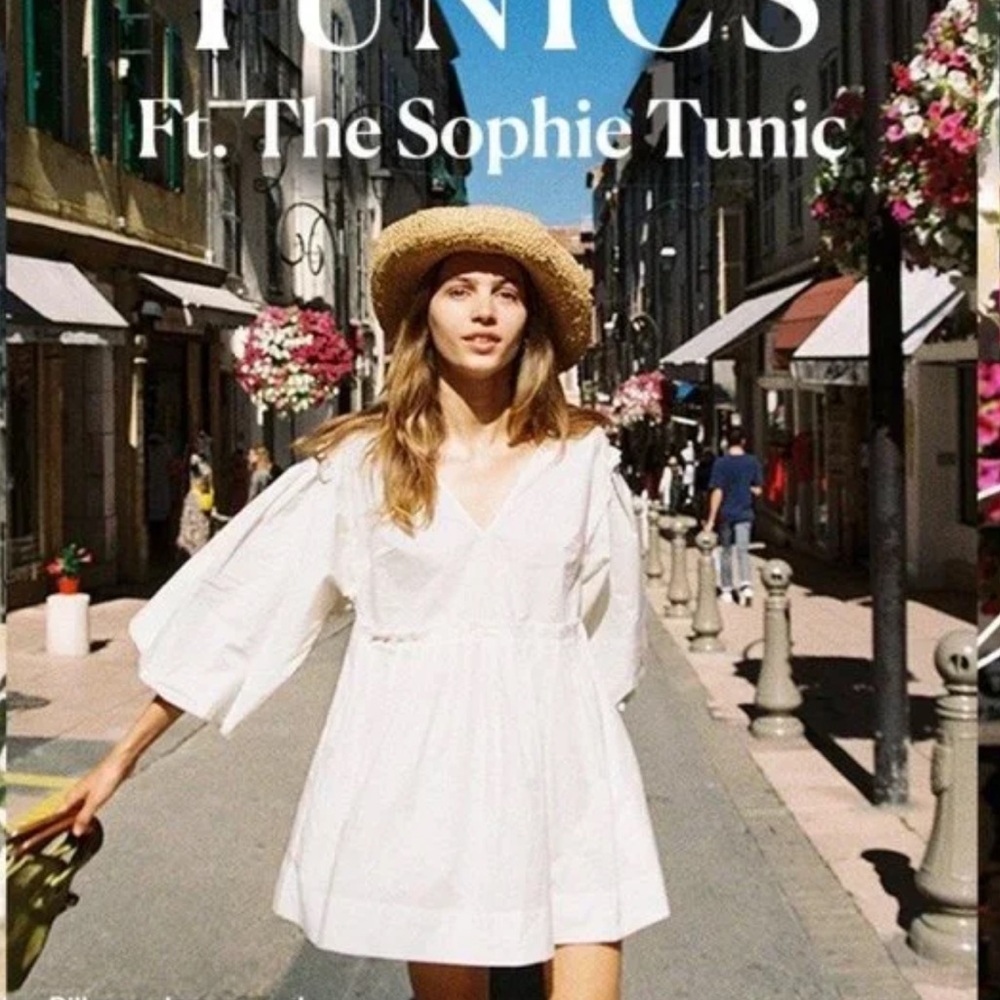 FREE PEOPLE babydoll puff sleeves Sophie Tunic
 mini dress in size M